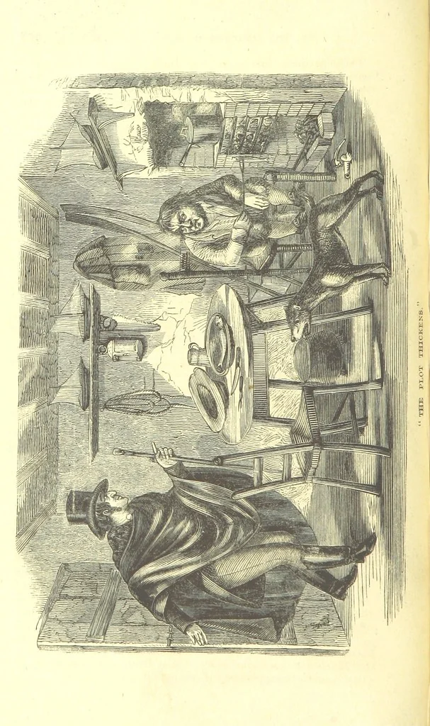 An illustration from The Adventures of Burnaby Lee: or, The Struggles of a Son and Heir, 1852, leaf 130