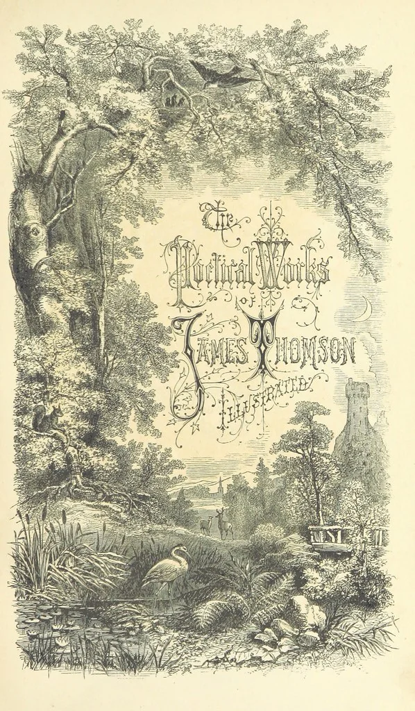 An illustration from The Poetical Works of James Thomson, James Beattie, Gilbert West and John Bampfylde ... New edition, 1868, leaf 9