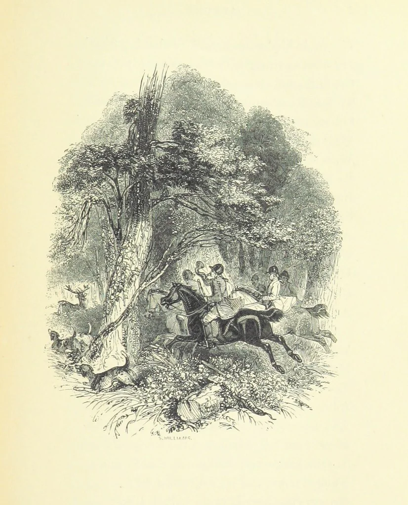 An illustration from The Seasons, and the Castle of Indolence ... With a biographical and critical introduction by A. Cunningham, etc, 1841, leaf 203