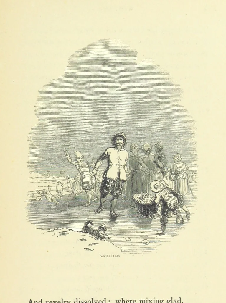 An illustration from The Seasons, and the Castle of Indolence ... With a biographical and critical introduction by A. Cunningham, etc, 1841, leaf 267