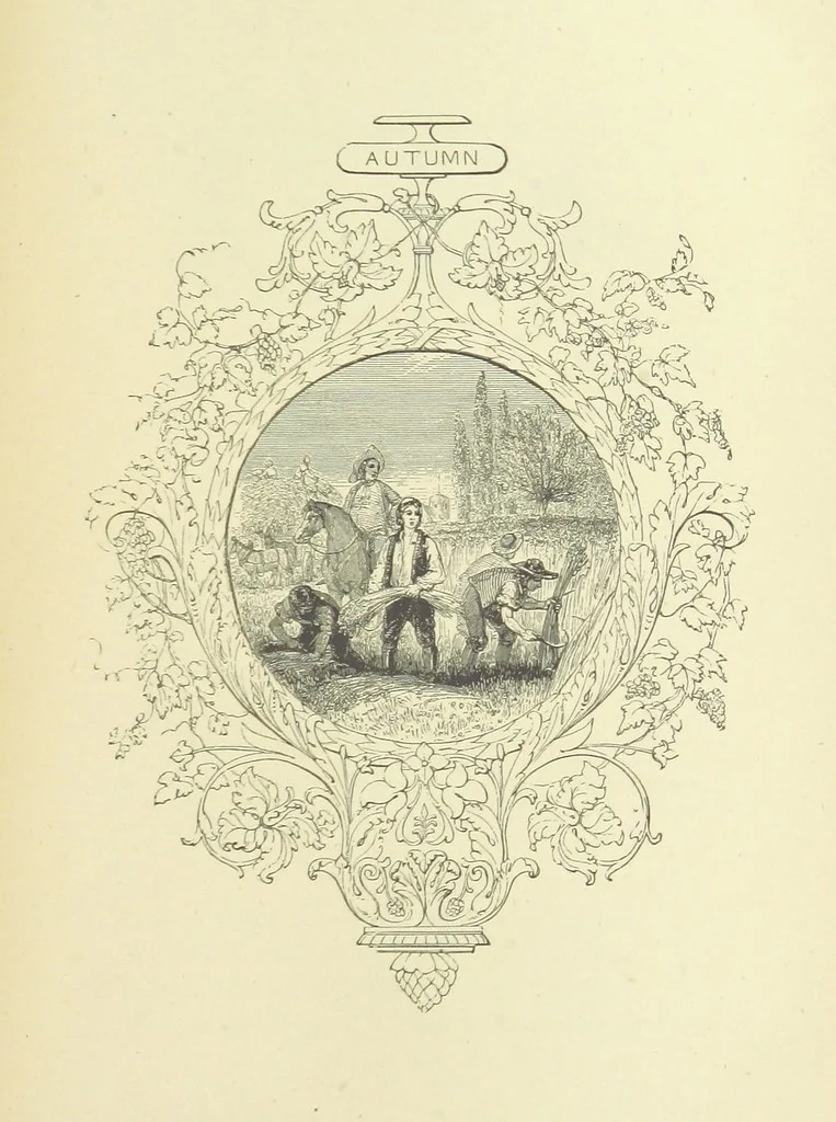 An illustration from The Seasons, 1892, leaf 185