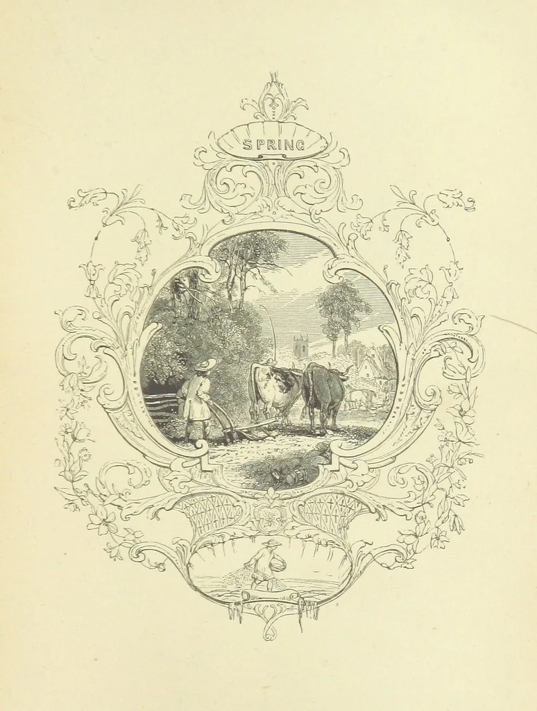 An illustration from The Seasons, 1892, leaf 73