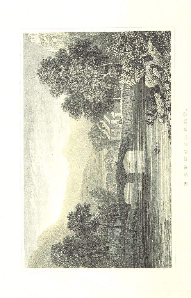 An illustration from Picturesque Scenery in Wales, illustrated by thirty-seven engravings on steel, by H. Adlard, Allen, Gastineau and others. With descriptions by J. Tillotson, 1860, leaf 6