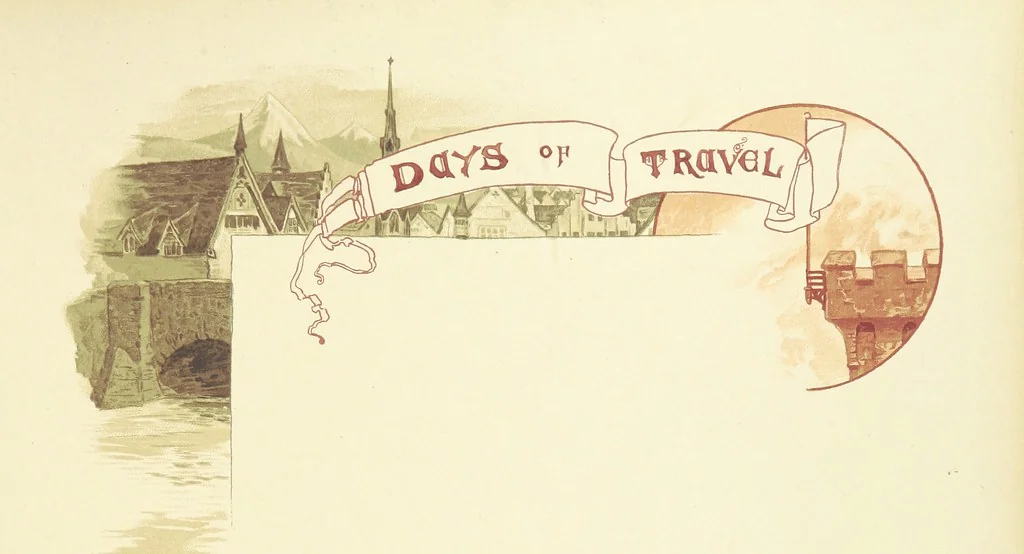 An illustration from Time's Footsteps. A record of red letter days and events. [Illustrated, 1890, leaf 19