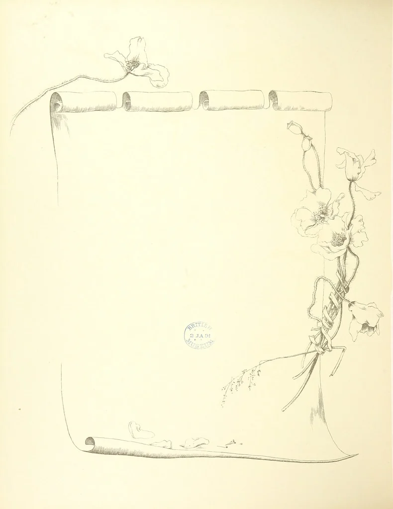 An illustration from Time's Footsteps. A record of red letter days and events. [Illustrated, 1890, leaf 22