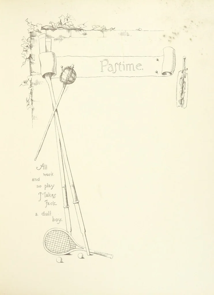 An illustration from Time's Footsteps. A record of red letter days and events. [Illustrated, 1890, leaf 45