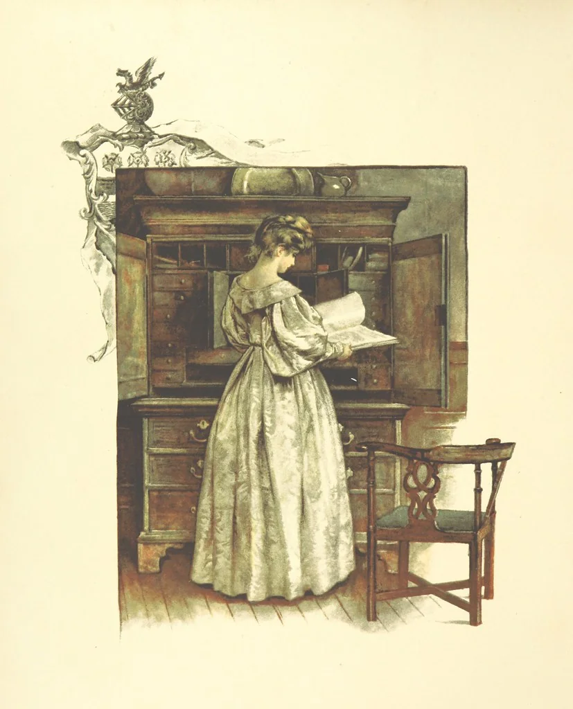 An illustration from Time's Footsteps. A record of red letter days and events. [Illustrated, 1890, leaf 6
