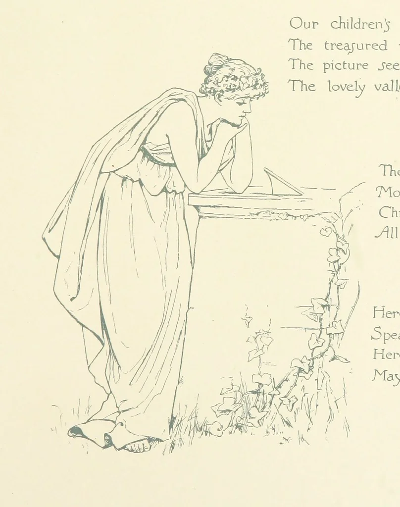 An illustration from Time's Footsteps. A record of red letter days and events. [Illustrated, 1890, leaf 9