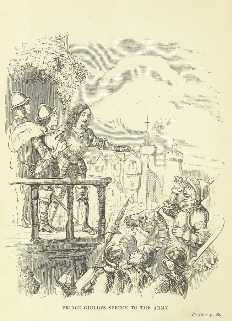 An illustration from The Rose and the Ring ... Fourth edition, 1866, leaf 118