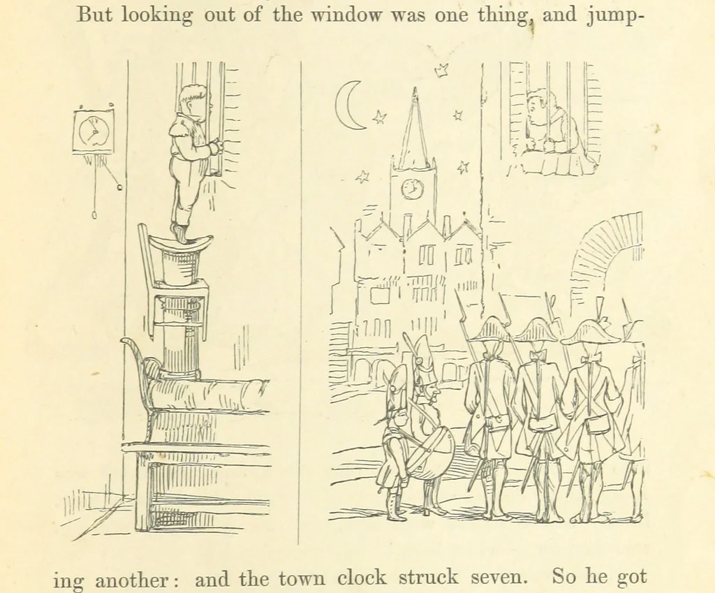An illustration from The Rose and the Ring ... Fourth edition, 1866, leaf 131