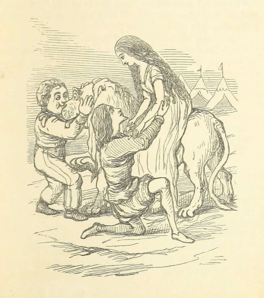 An illustration from The Rose and the Ring ... Fourth edition, 1866, leaf 133