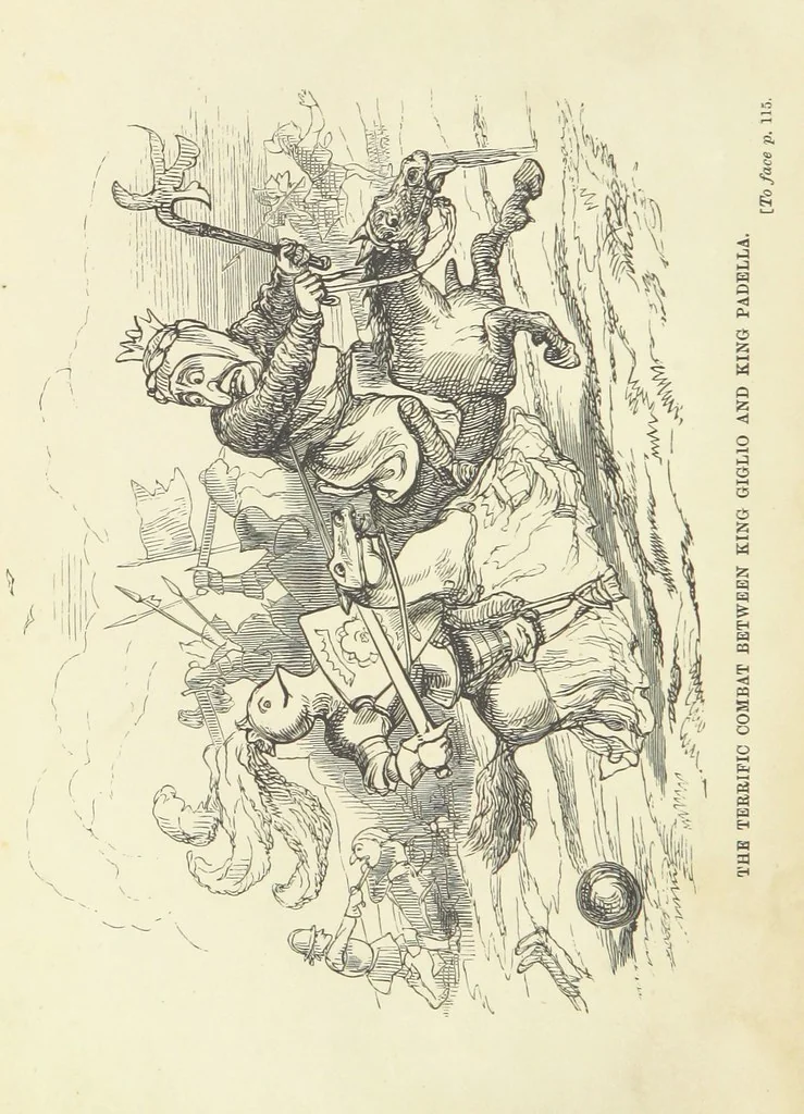 An illustration from The Rose and the Ring ... Fourth edition, 1866, leaf 140