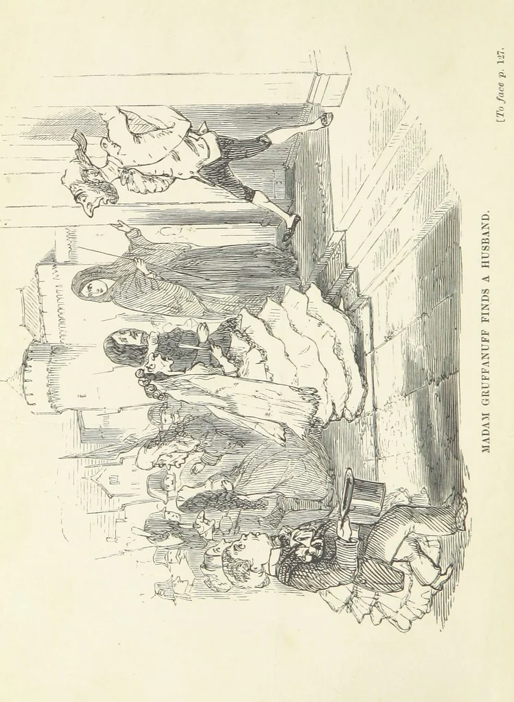 An illustration from The Rose and the Ring ... Fourth edition, 1866, leaf 154