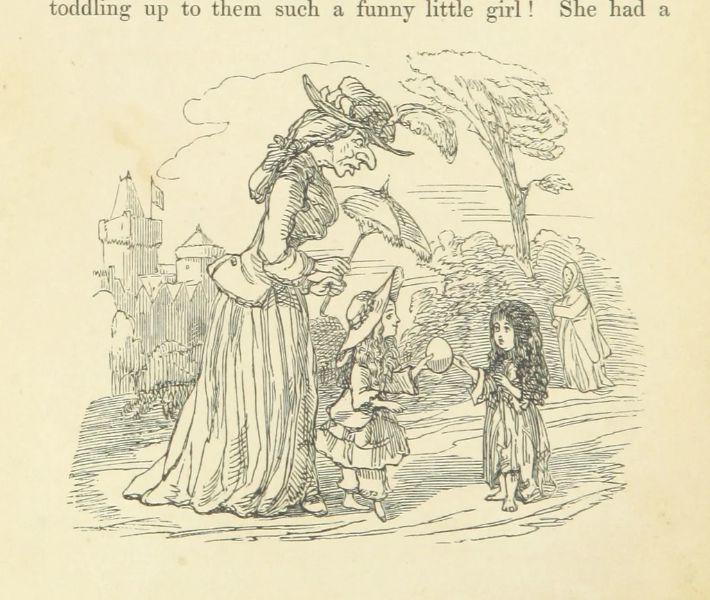An illustration from The Rose and the Ring ... Fourth edition, 1866, leaf 34