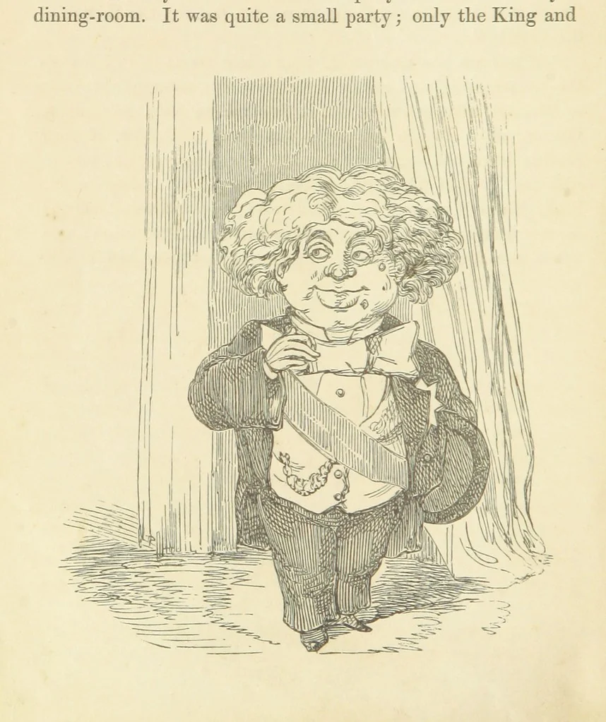 An illustration from The Rose and the Ring ... Fourth edition, 1866, leaf 62