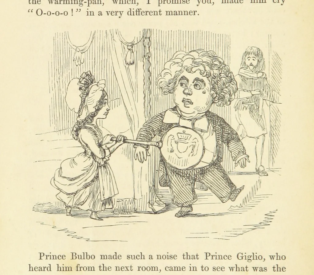 An illustration from The Rose and the Ring ... Fourth edition, 1866, leaf 68