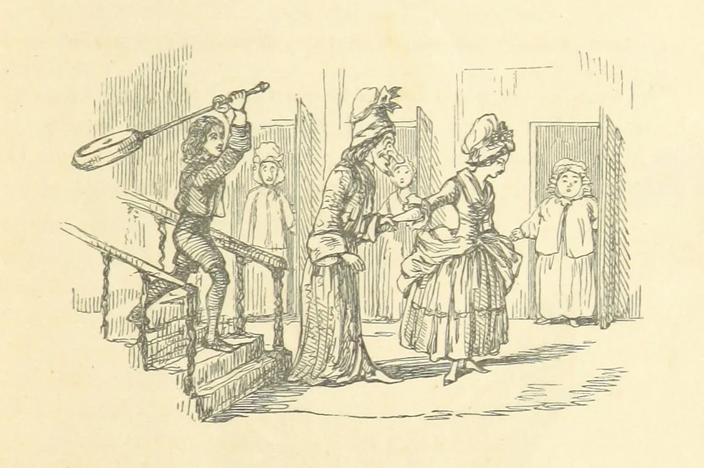 An illustration from The Rose and the Ring ... Fourth edition, 1866, leaf 73