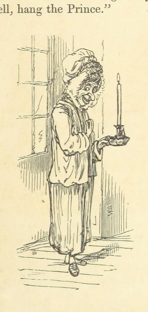 An illustration from The Rose and the Ring ... Fourth edition, 1866, leaf 75