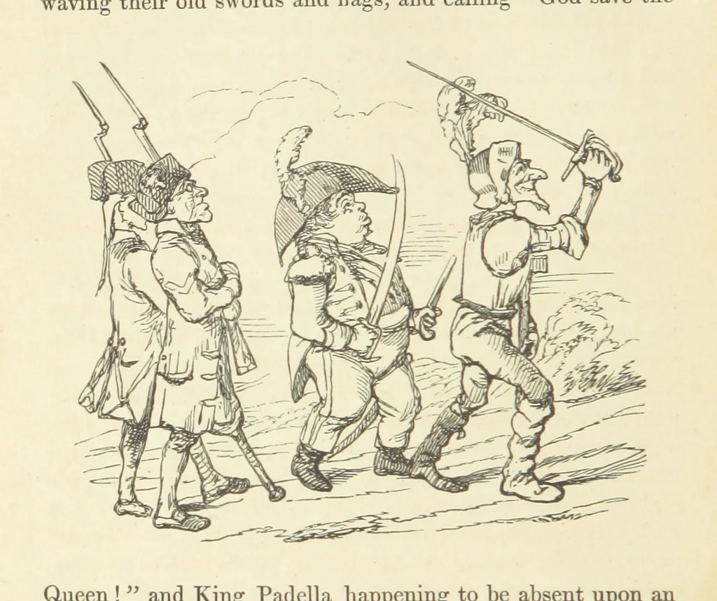 An illustration from The Rose and the Ring ... Fourth edition, 1866, leaf 96