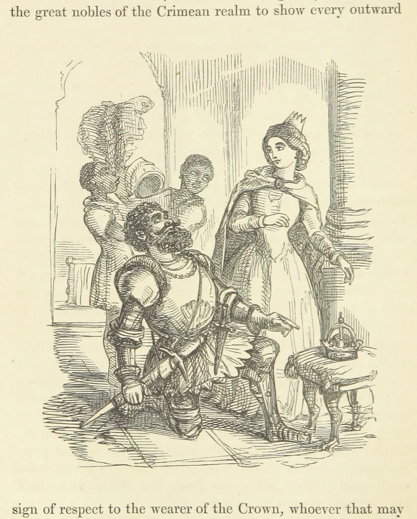 An illustration from The Rose and the Ring ... Fourth edition, 1866, leaf 98