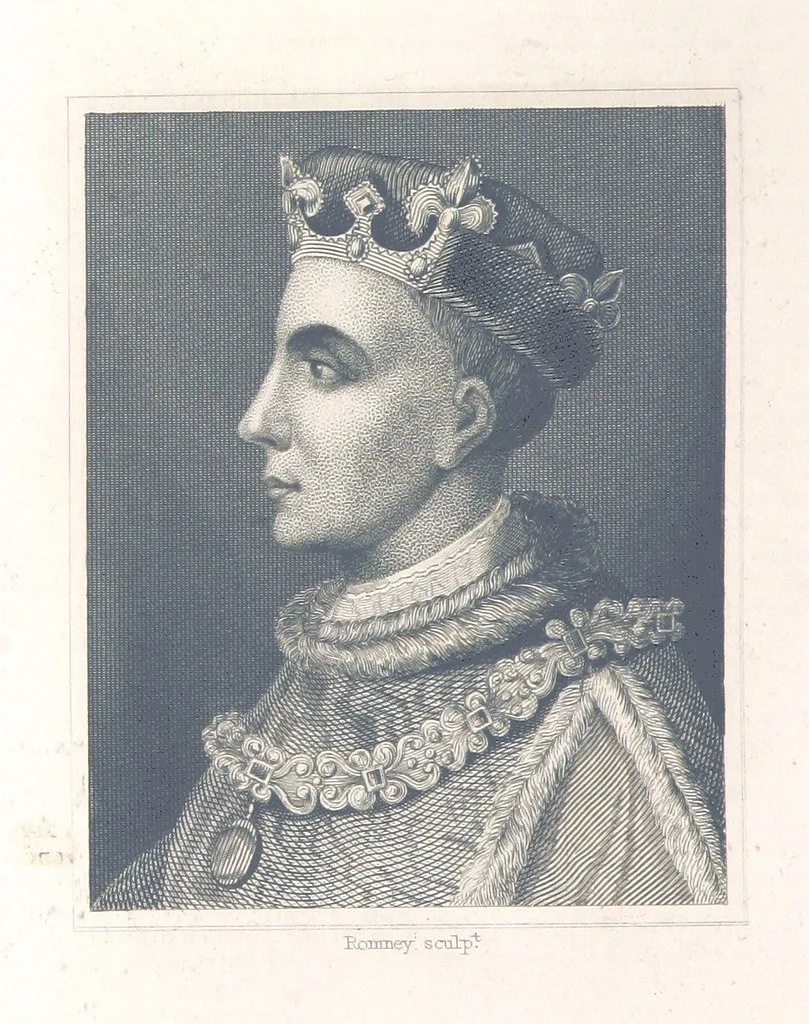 An illustration from A History of England: combining the various histories by Rapin, Henry, Hume, Smollett and Belsham: corrected by reference to Turner, Lingard, Mackintosh ... and other sources. Compiled and arranged by F. G. Tomlins. Stereotype edition, 1857, leaf 508