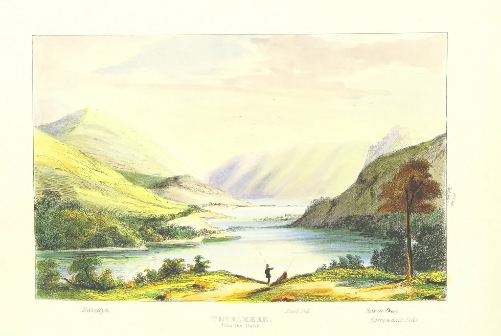 An illustration from The Lakes of England. Illustrated with eighteen coloured etchings, 1869, leaf 34