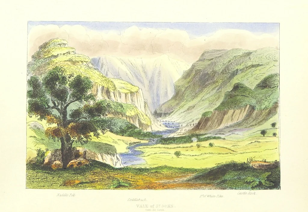 An illustration from The Lakes of England. Illustrated with eighteen coloured etchings, 1869, leaf 38