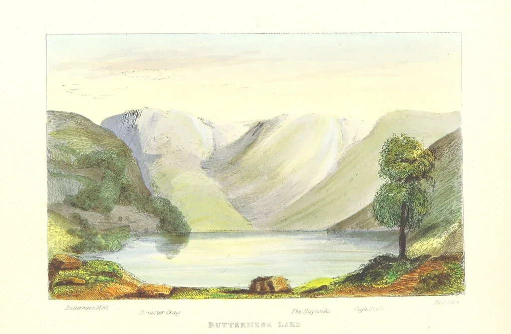 An illustration from The Lakes of England. Illustrated with eighteen coloured etchings, 1869, leaf 46