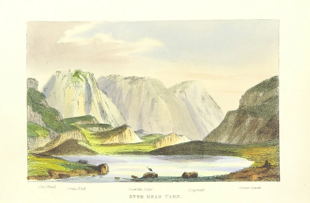 An illustration from The Lakes of England. Illustrated with eighteen coloured etchings, 1869, leaf 58