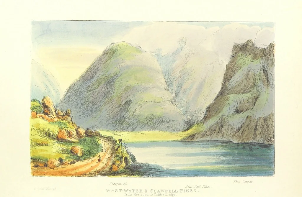An illustration from The Lakes of England. Illustrated with eighteen coloured etchings, 1869, leaf 62