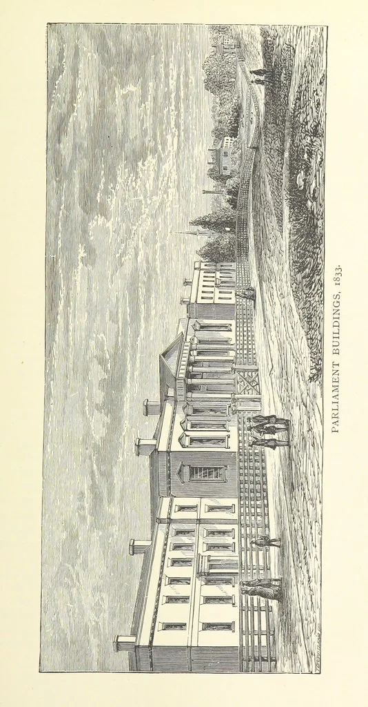An illustration from History of Toronto and County of York, Ontario; containing an outline of the history of the Dominion of Canada ... biographical sketches, etc., etc. [By C. P. Mulvany, G. M. Adam and others.] Illustrated, 1885, leaf 481