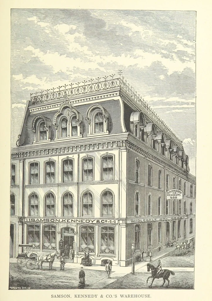 An illustration from History of Toronto and County of York, Ontario; containing an outline of the history of the Dominion of Canada ... biographical sketches, etc., etc. [By C. P. Mulvany, G. M. Adam and others.] Illustrated, 1885, leaf 669