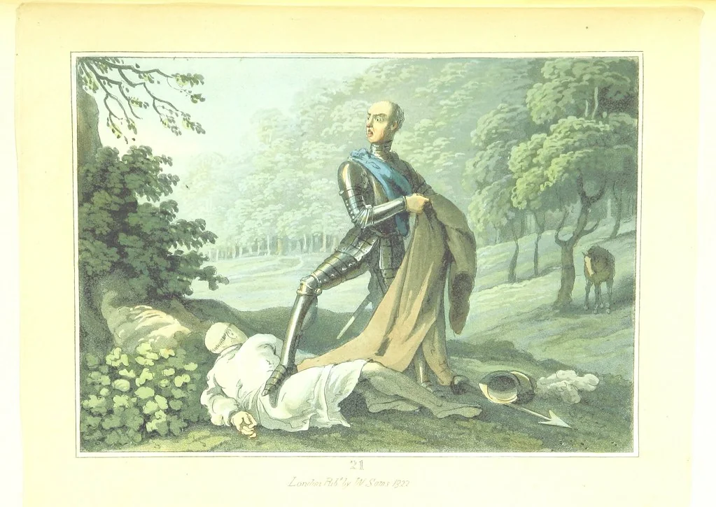 An illustration from The Tournament: or, Days of Chivalry. [A poem.] With ... engravings, 1823, leaf 107