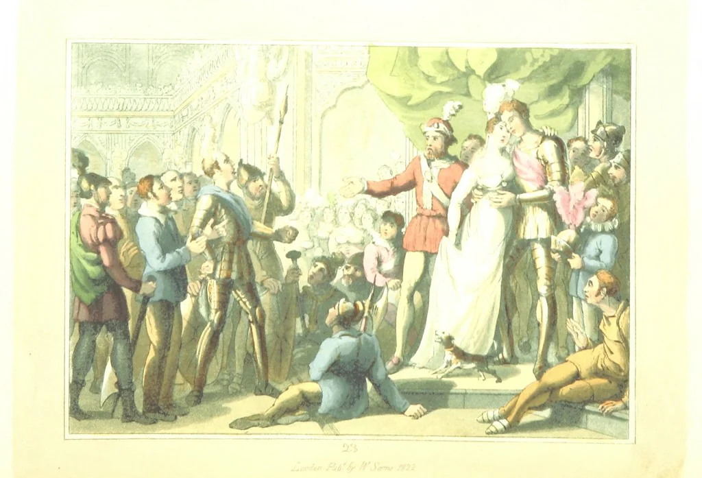 An illustration from The Tournament: or, Days of Chivalry. [A poem.] With ... engravings, 1823, leaf 116