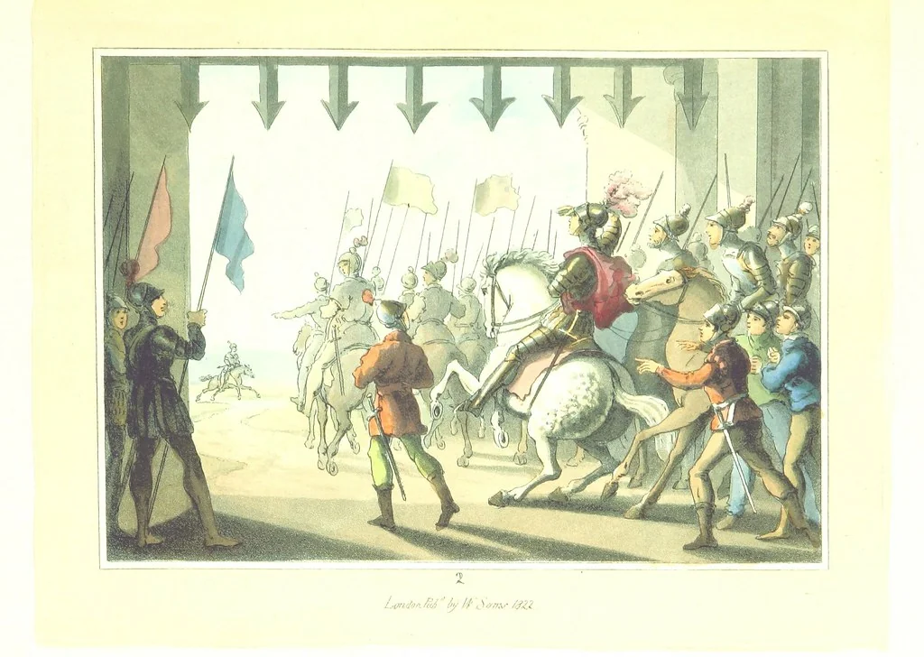 An illustration from The Tournament: or, Days of Chivalry. [A poem.] With ... engravings, 1823, leaf 17