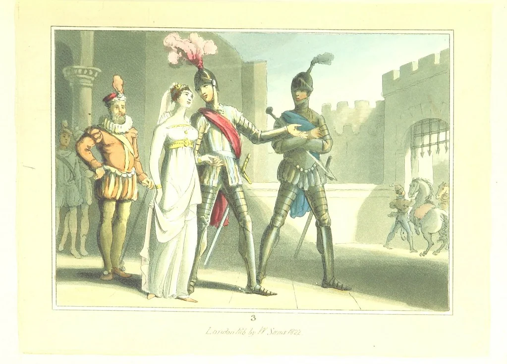 An illustration from The Tournament: or, Days of Chivalry. [A poem.] With ... engravings, 1823, leaf 23