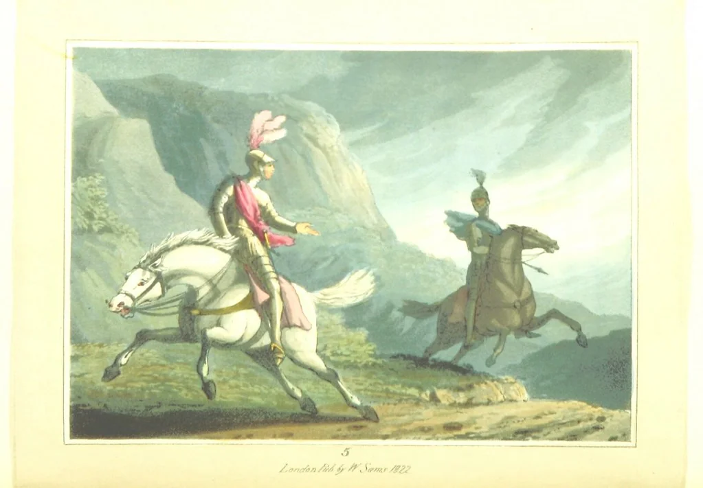 An illustration from The Tournament: or, Days of Chivalry. [A poem.] With ... engravings, 1823, leaf 32