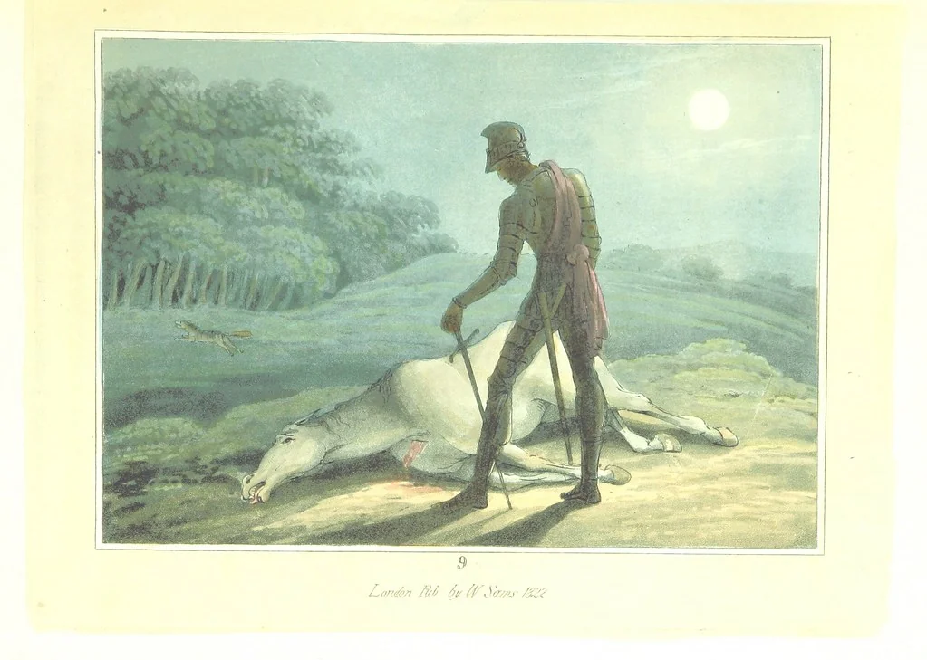 An illustration from The Tournament: or, Days of Chivalry. [A poem.] With ... engravings, 1823, leaf 47