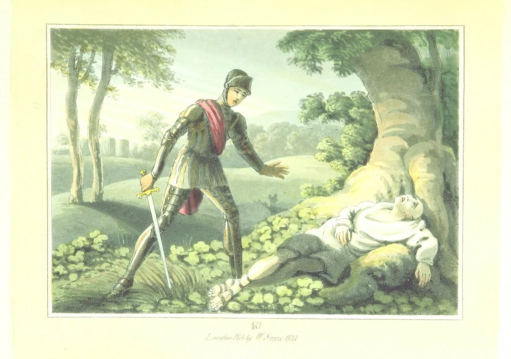 An illustration from The Tournament: or, Days of Chivalry. [A poem.] With ... engravings, 1823, leaf 51