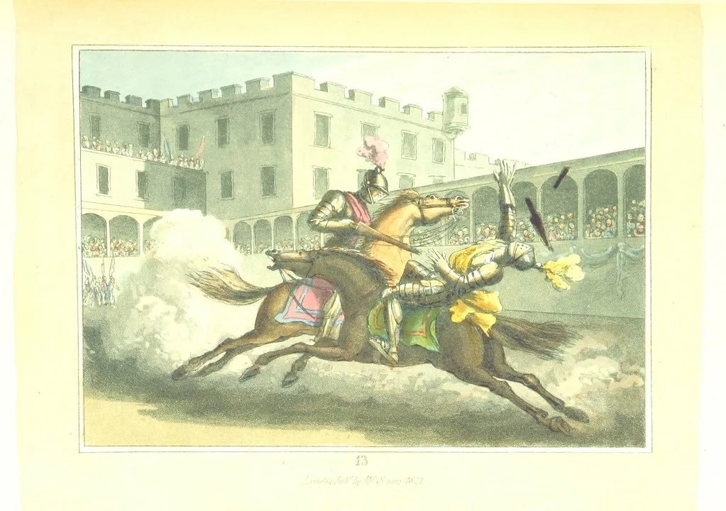 An illustration from The Tournament: or, Days of Chivalry. [A poem.] With ... engravings, 1823, leaf 69