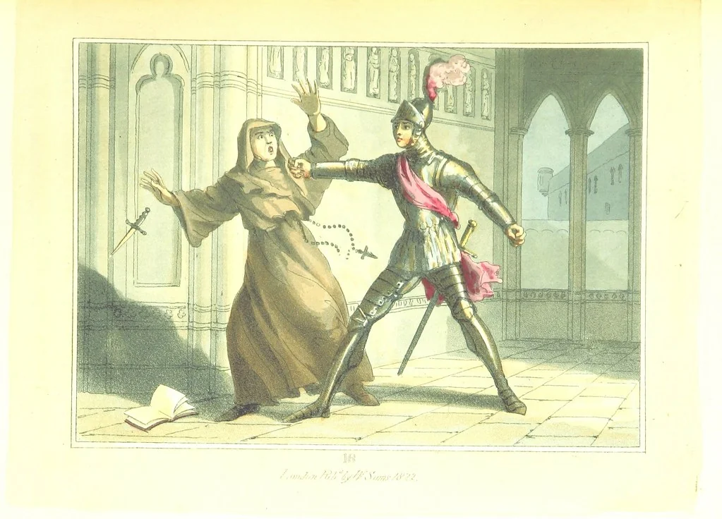 An illustration from The Tournament: or, Days of Chivalry. [A poem.] With ... engravings, 1823, leaf 83