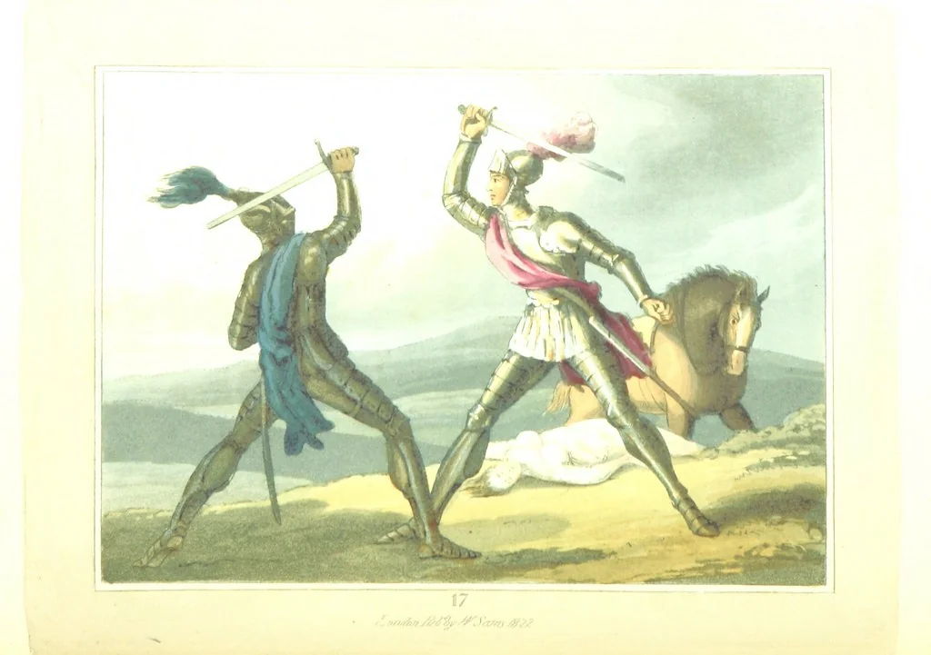 An illustration from The Tournament: or, Days of Chivalry. [A poem.] With ... engravings, 1823, leaf 88