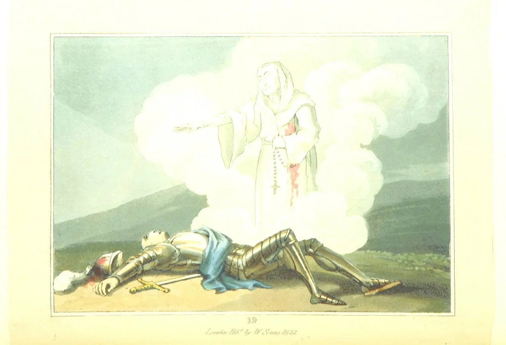 An illustration from The Tournament: or, Days of Chivalry. [A poem.] With ... engravings, 1823, leaf 94