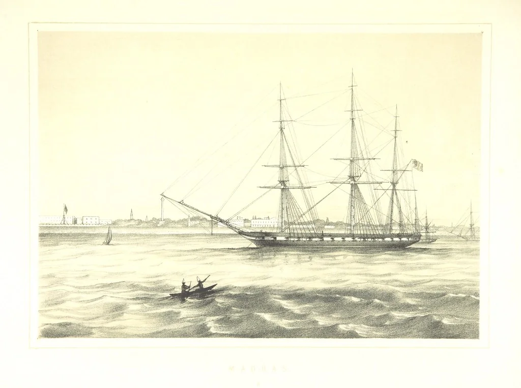 An illustration from To India and back by the Cape. By a Traveller. With numerous drawings on wood and stone by J. C. Anderson, from sketches by the author and others, 1895, leaf 59