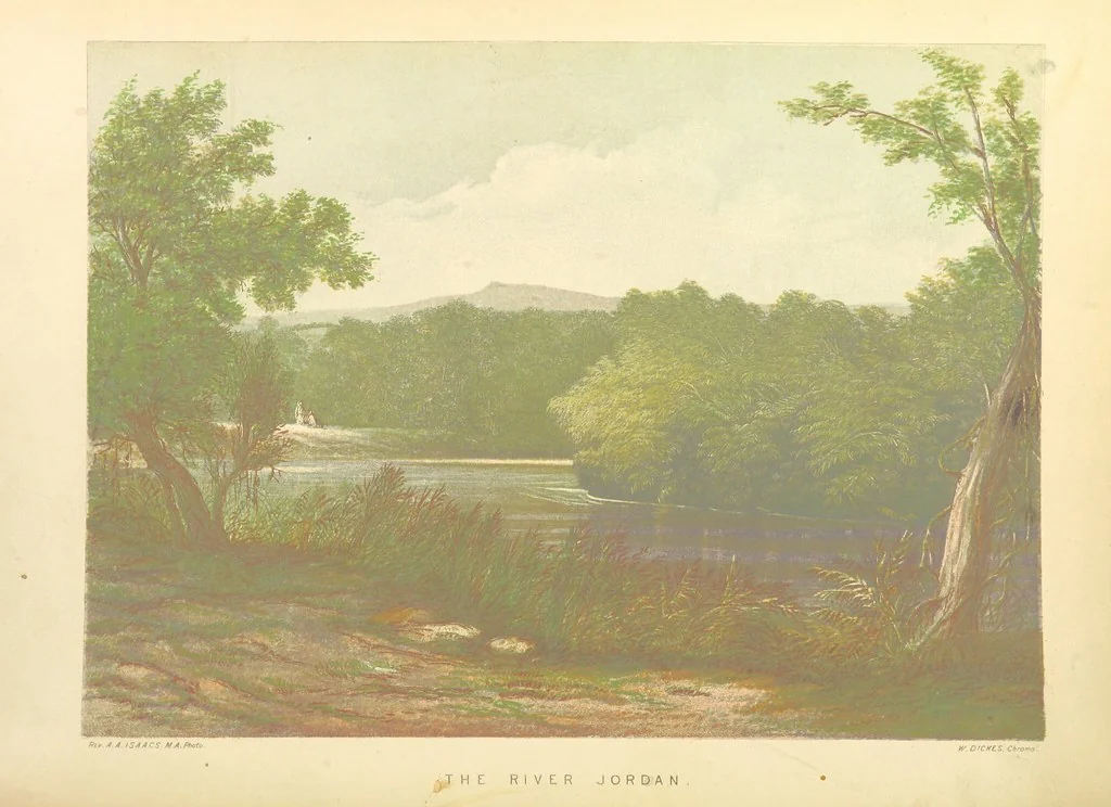 An illustration from Scenes in he East. Consisting of twelve coloured photographic views of places mentioned in the Bible, with descriptive letter-press, 1870, leaf 28