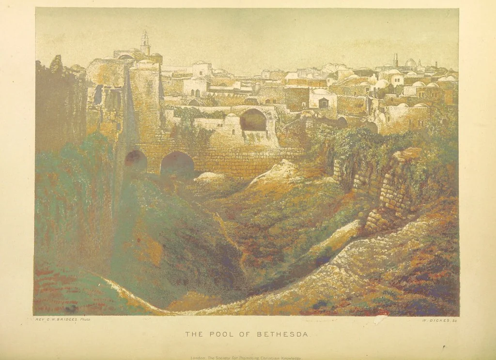An illustration from Scenes in he East. Consisting of twelve coloured photographic views of places mentioned in the Bible, with descriptive letter-press, 1870, leaf 54