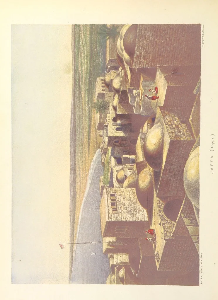 An illustration from Scenes in he East. Consisting of twelve coloured photographic views of places mentioned in the Bible, with descriptive letter-press, 1870, leaf 80