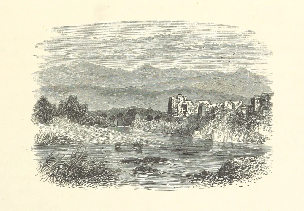 An illustration from Scenes in he East. Consisting of twelve coloured photographic views of places mentioned in the Bible, with descriptive letter-press, 1870, leaf 83