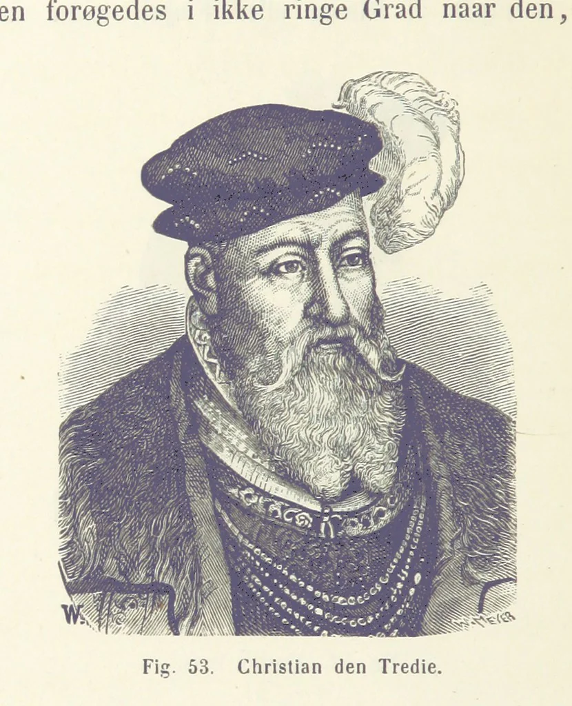 An illustration from Danmarks og Norges Historie i Slutningen af det 16de Aarhundrede, 1879, leaf 482
