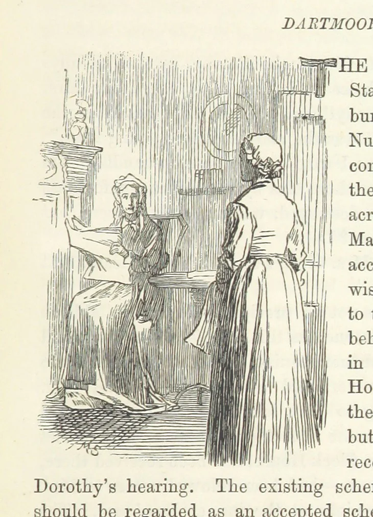 An illustration from He knew he was right, 1869, leaf 155